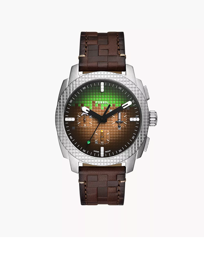 Minecraft x Fossil Grass Block Machine Watch